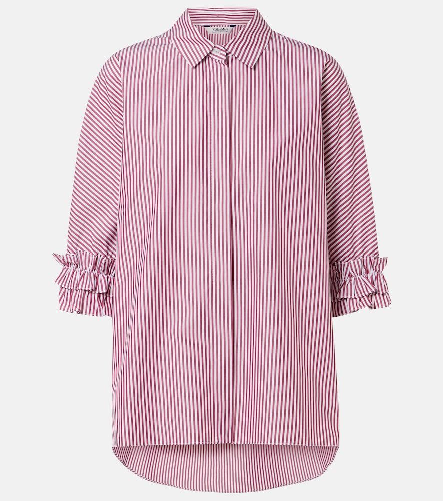 's max mara striped cotton poplin shirt