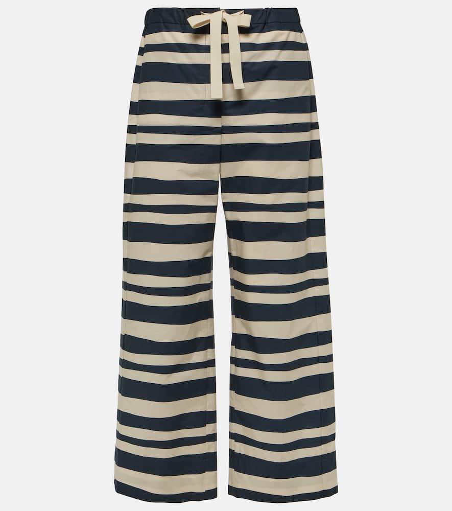 's max mara striped cotton poplin wide