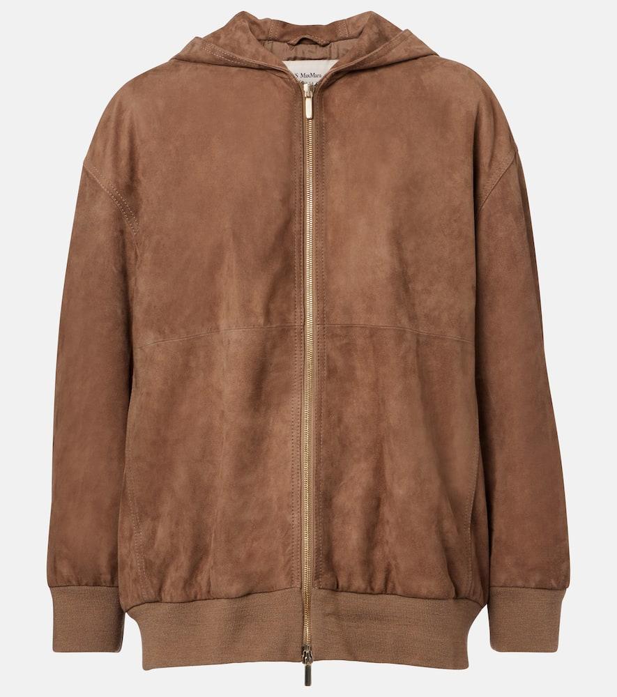 's max mara suede zip