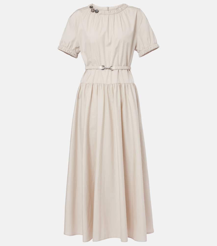's max mara terry cotton poplin midi dress
