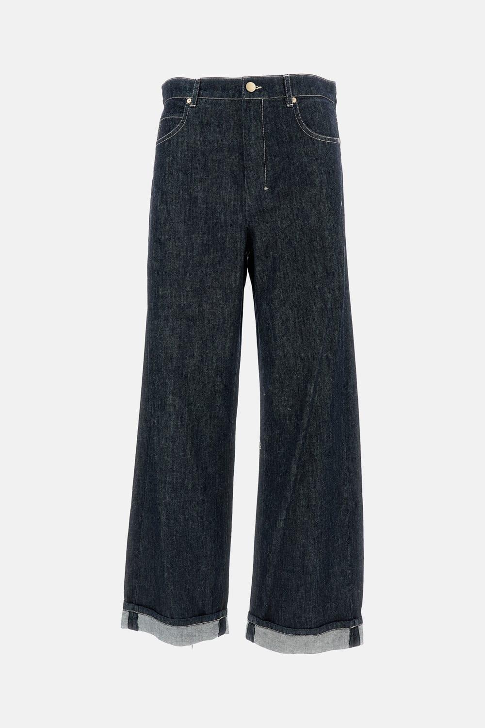 's max mara turn-up jeans