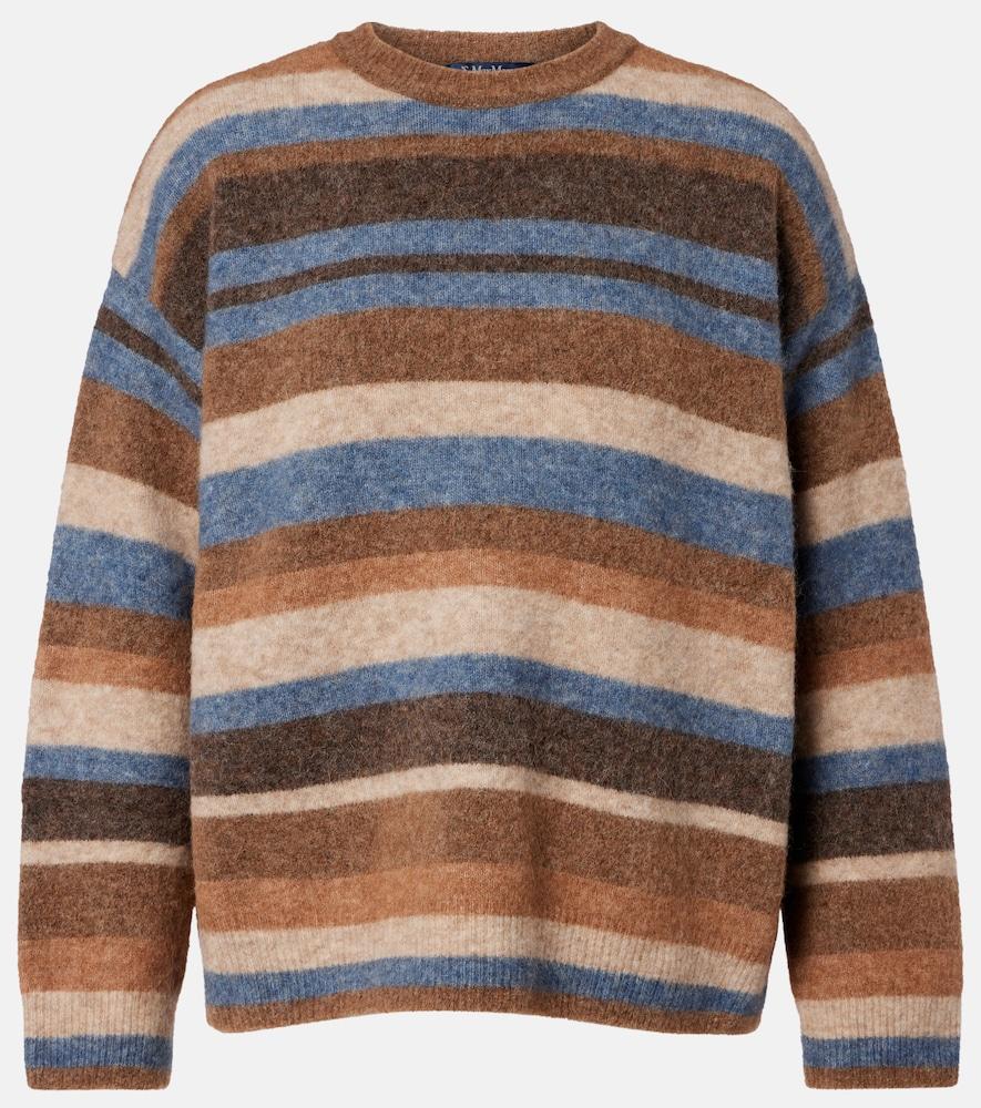 's max mara volare striped alpaca