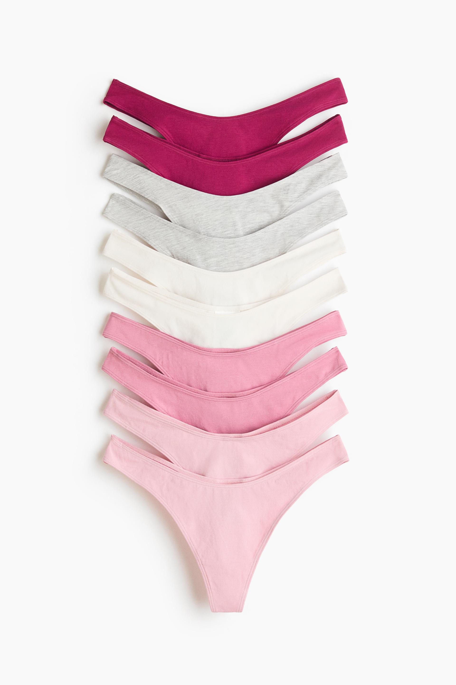10-pack cotton thong briefs