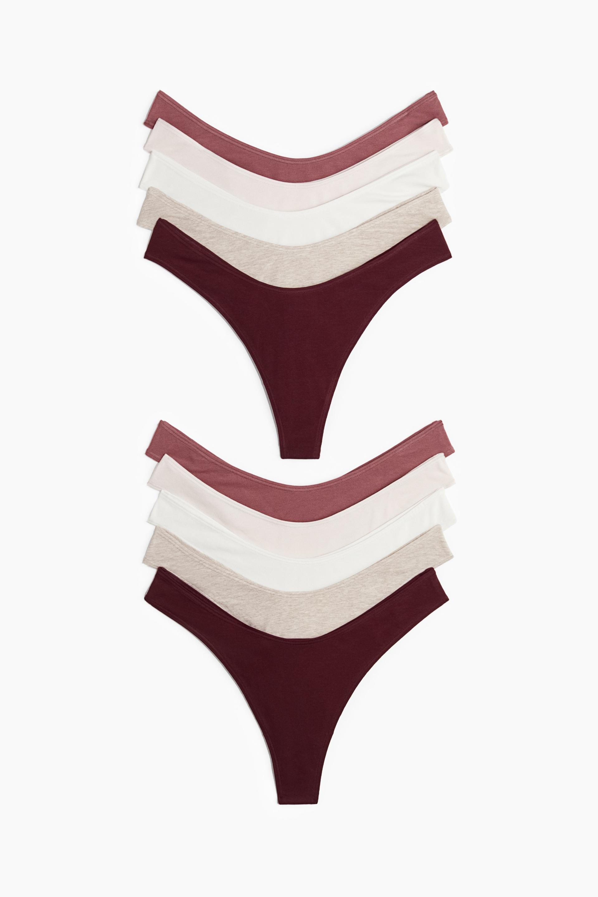 10-pack cotton thong briefs