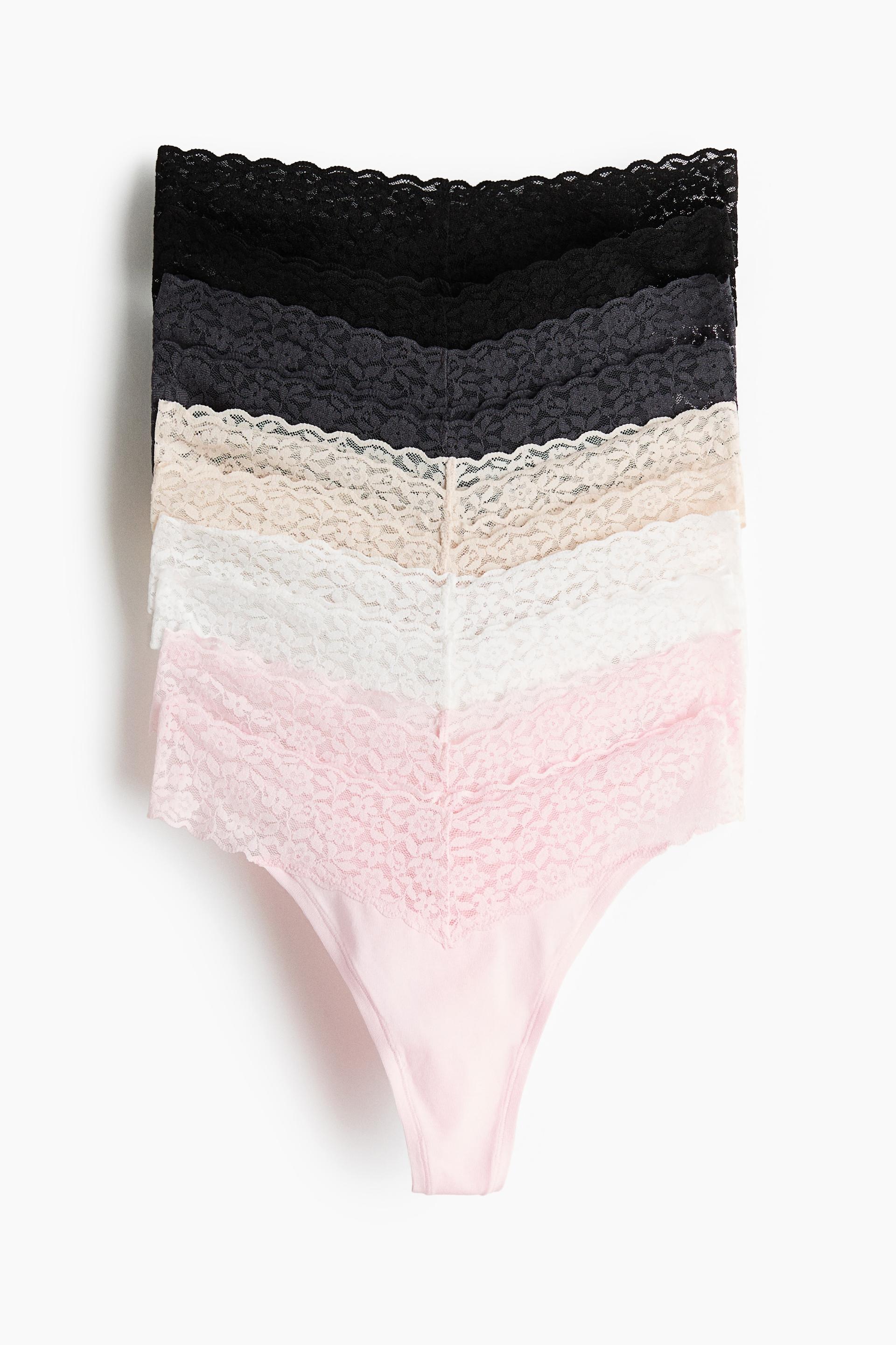 10-pack lace thong briefs