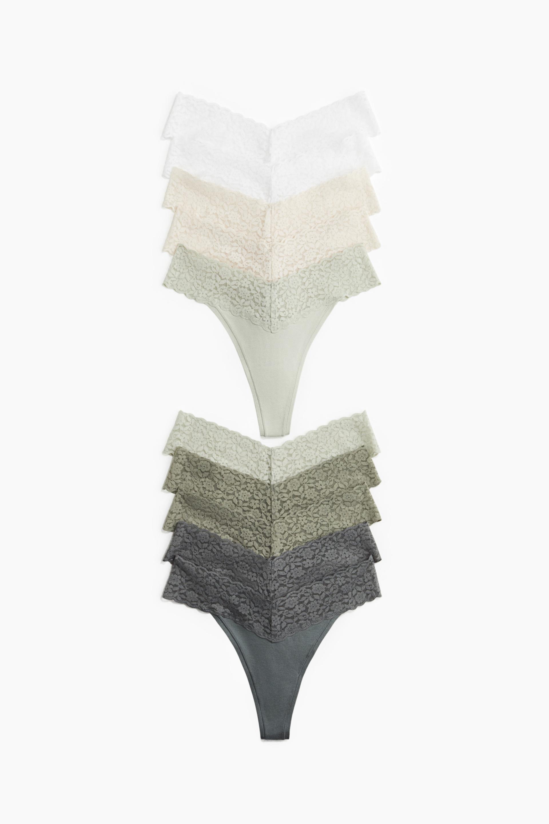 10-pack lace thong briefs