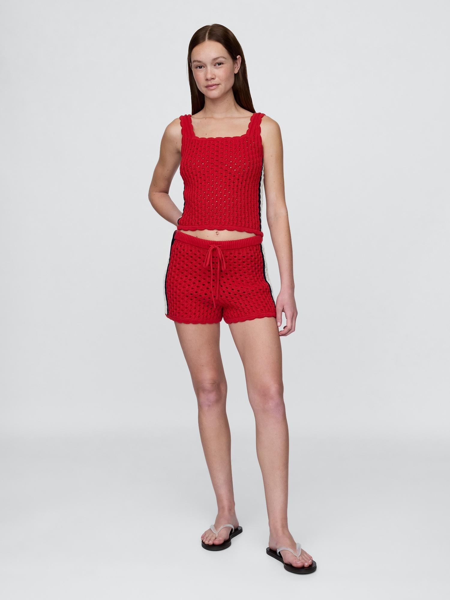 100% cotton crochet easy shorts