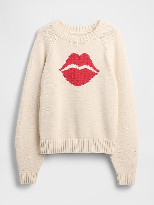 100% cotton kiss raglan sweater