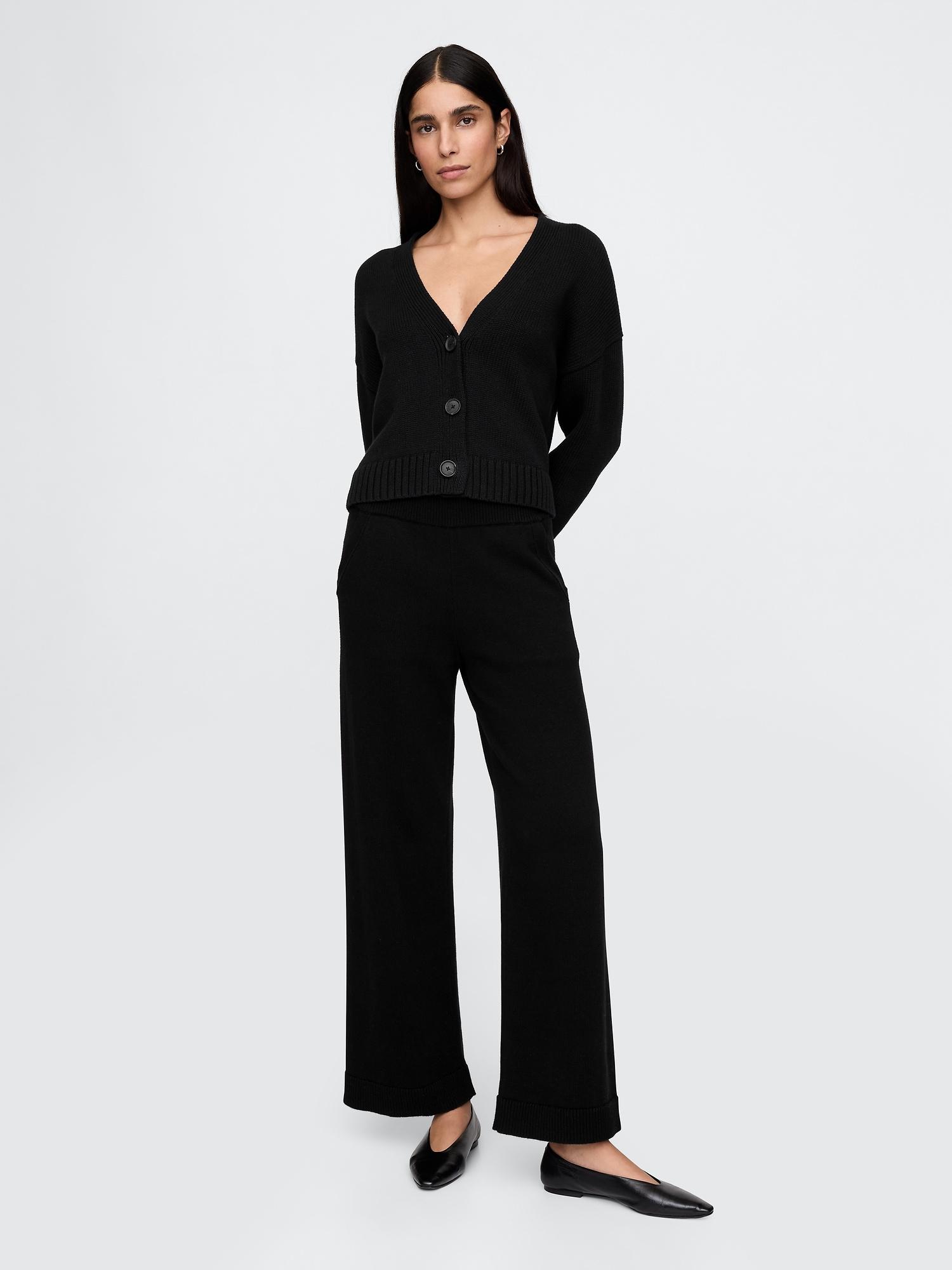 100% cotton relaxed sweater pants