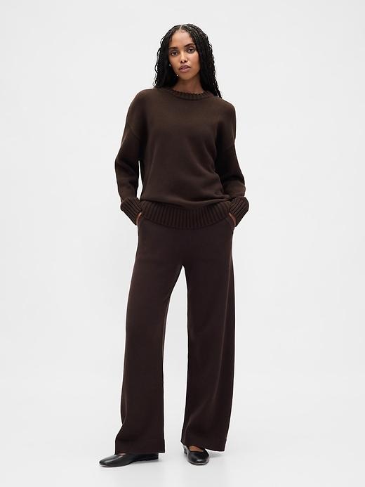 100% cotton relaxed sweater pants