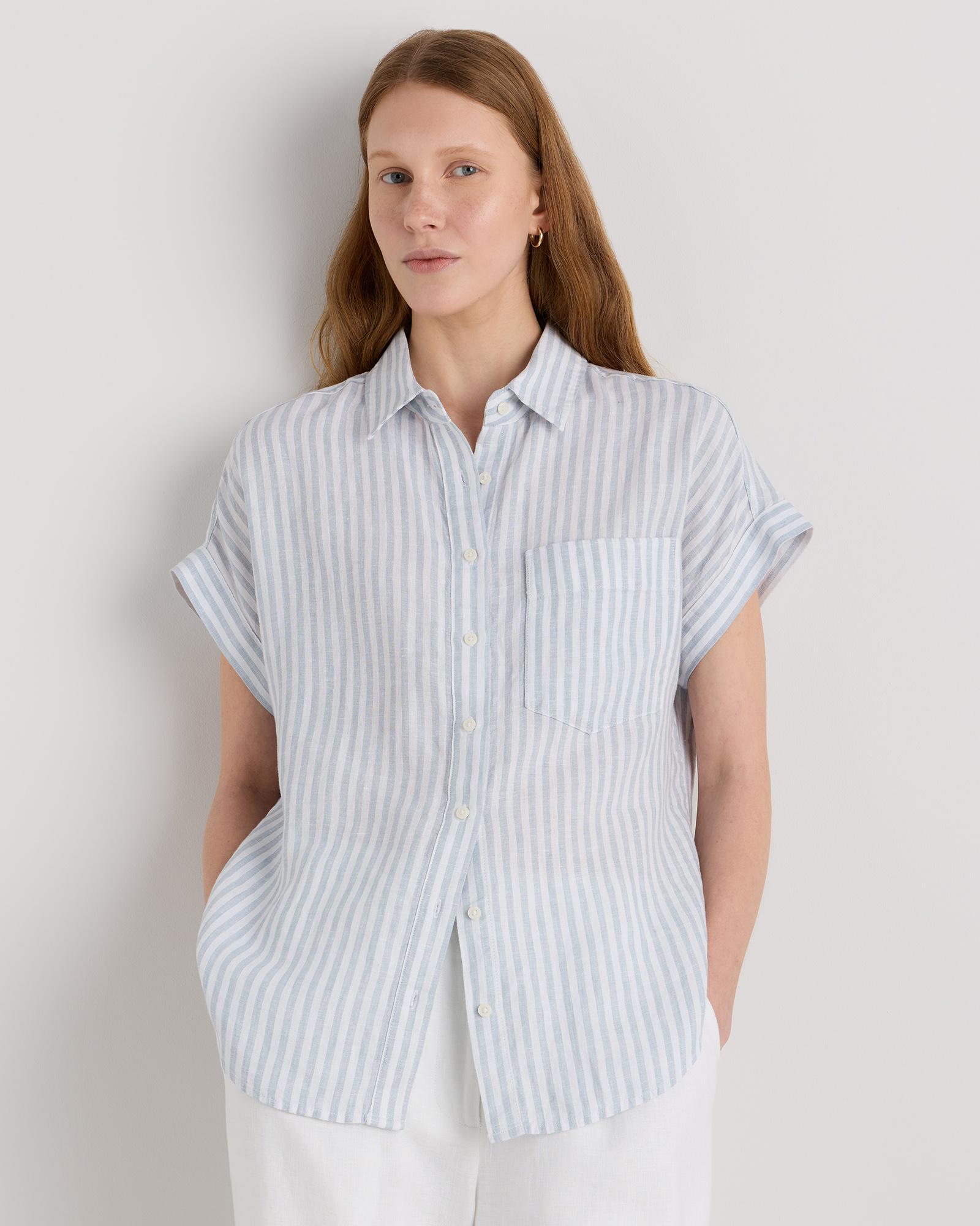 100% european linen camp shirt