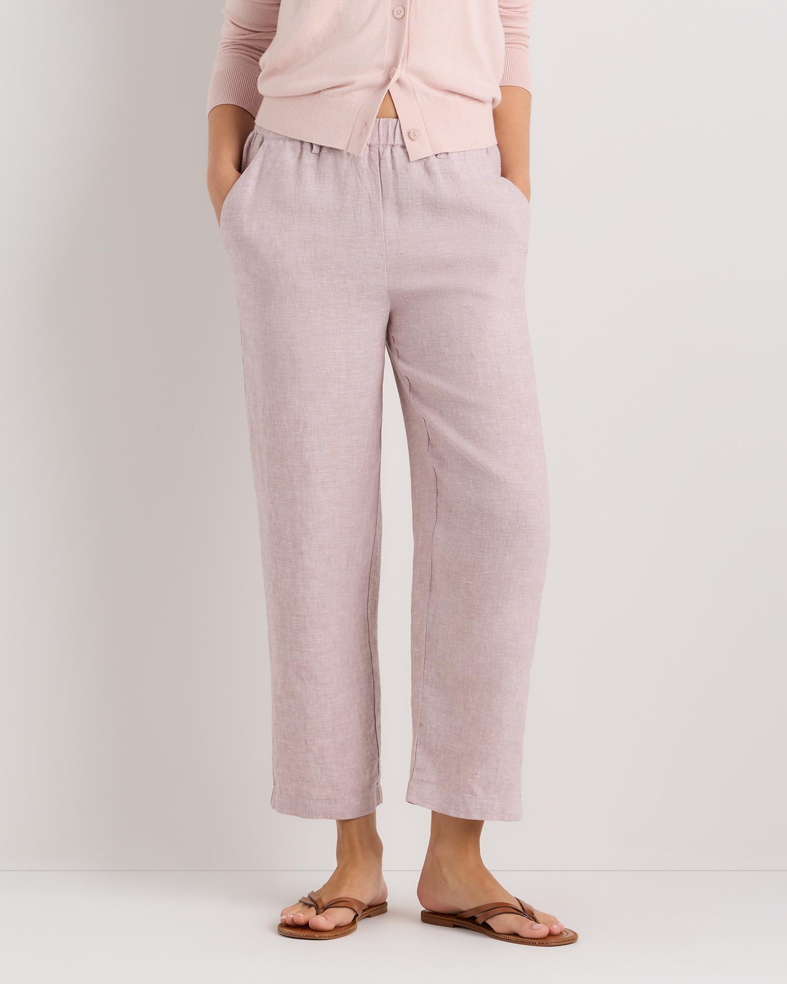 100% european linen pants