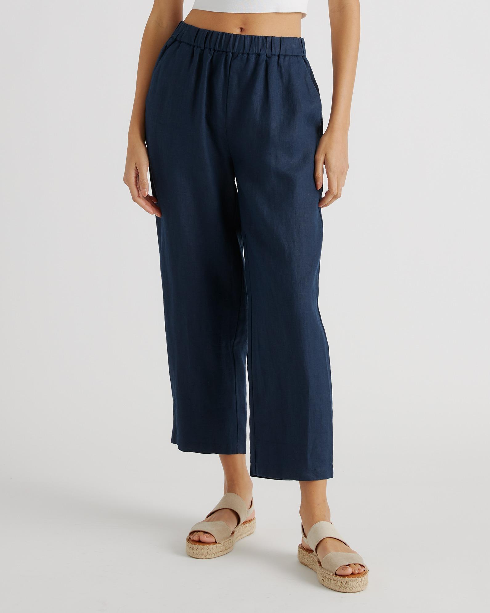 100% european linen pants