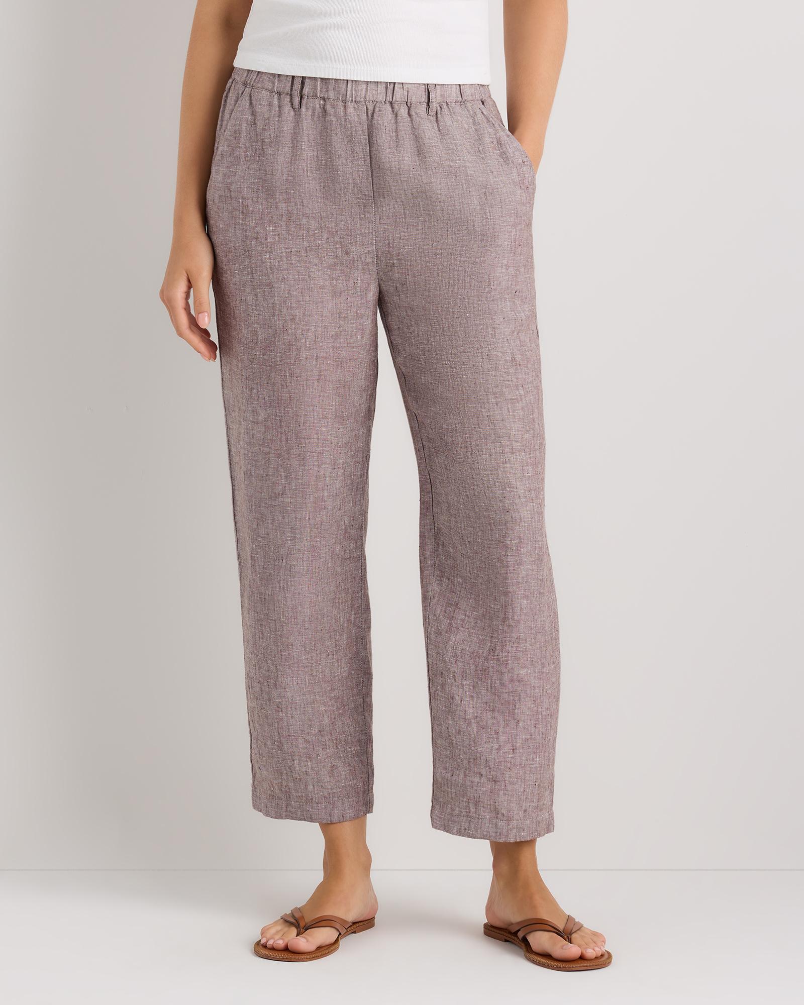 100% european linen pants