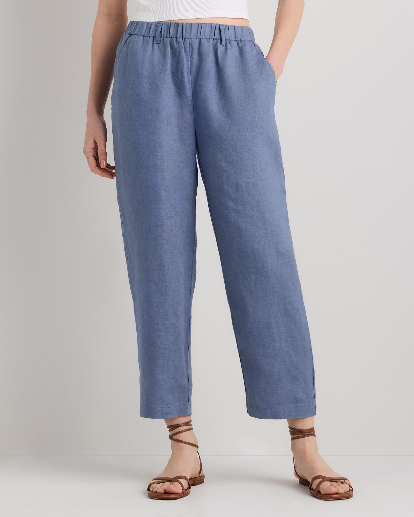 100% european linen pants