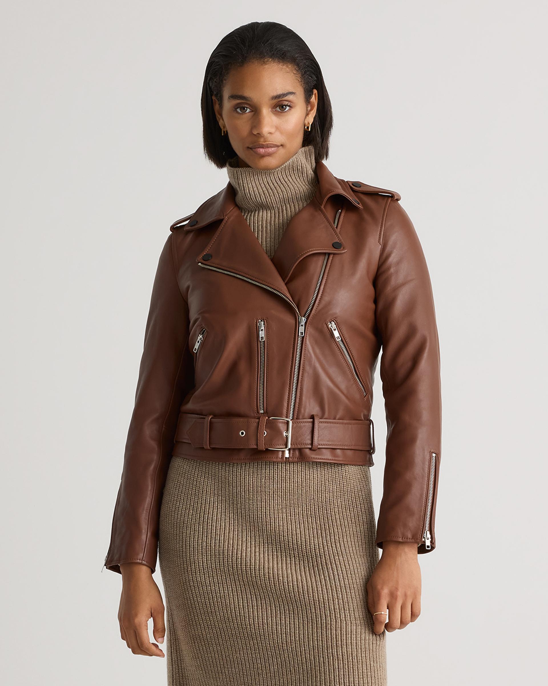 100% leather motorcycle jacket