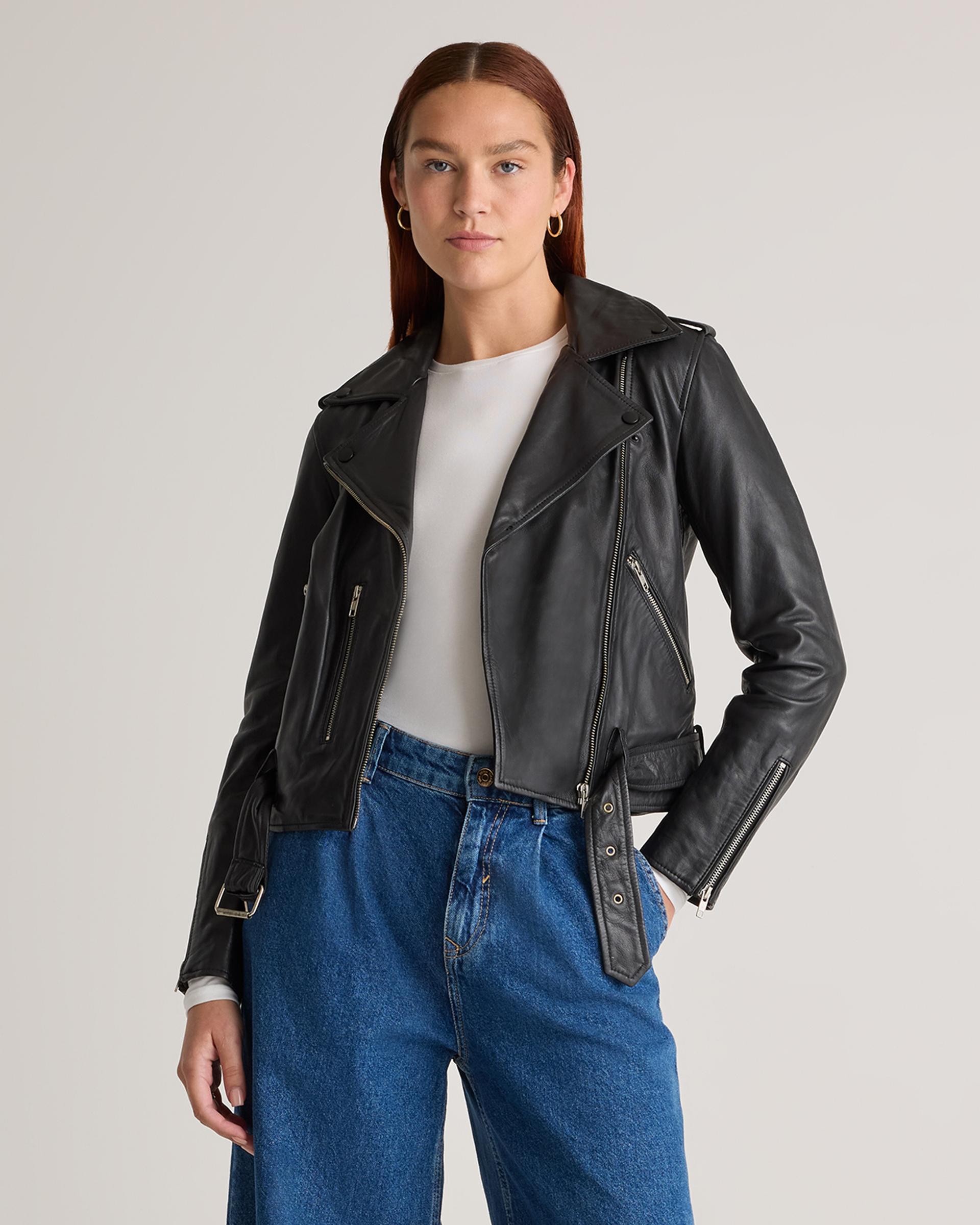 100% leather motorcycle jacket