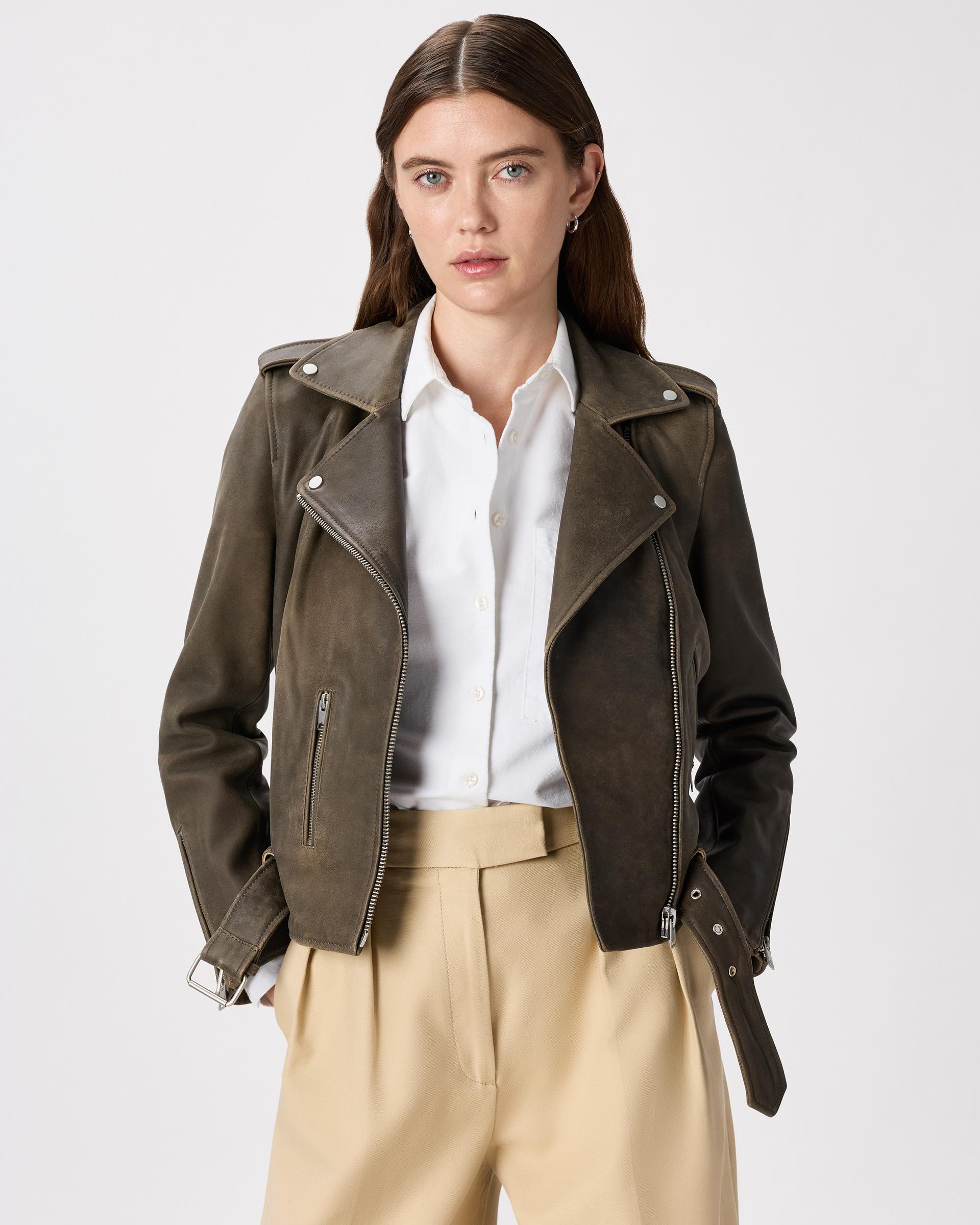 100% leather motorcycle jacket
