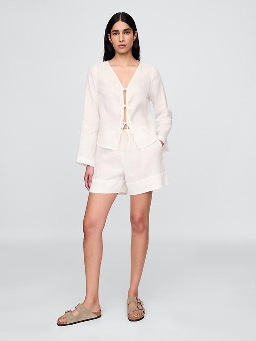 100% linen easy shorts