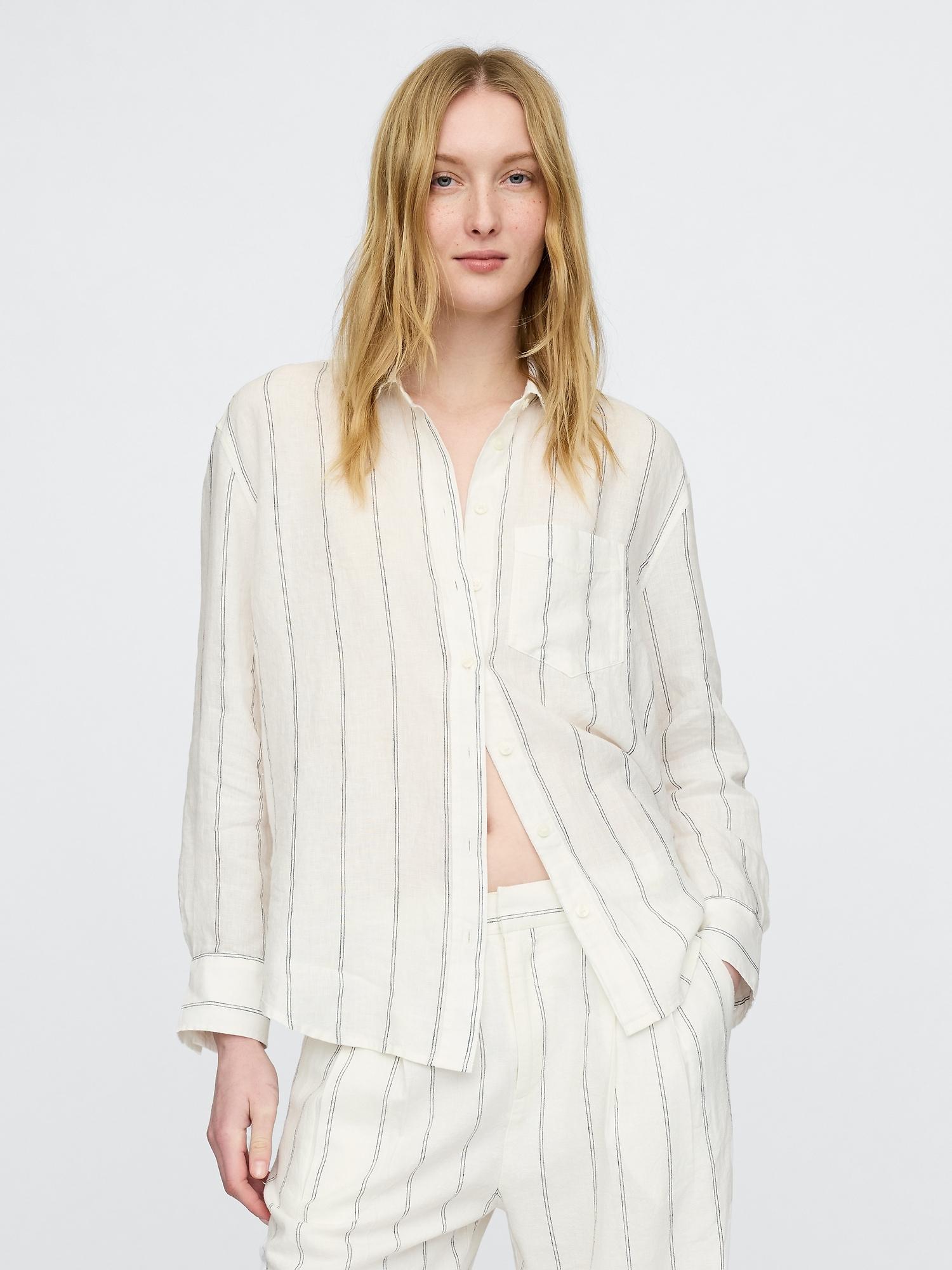 100% linen oversized shirt