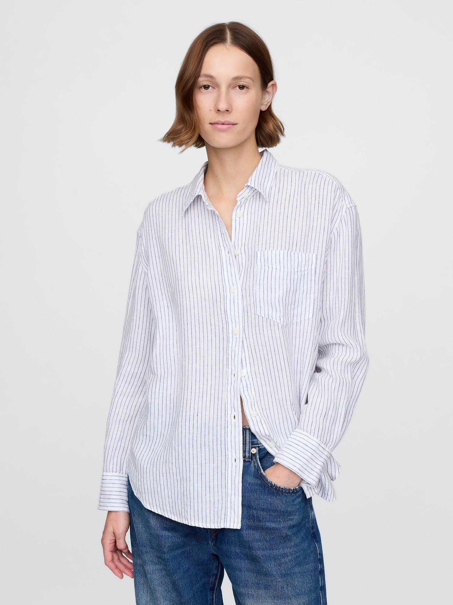 100% linen oversized shirt