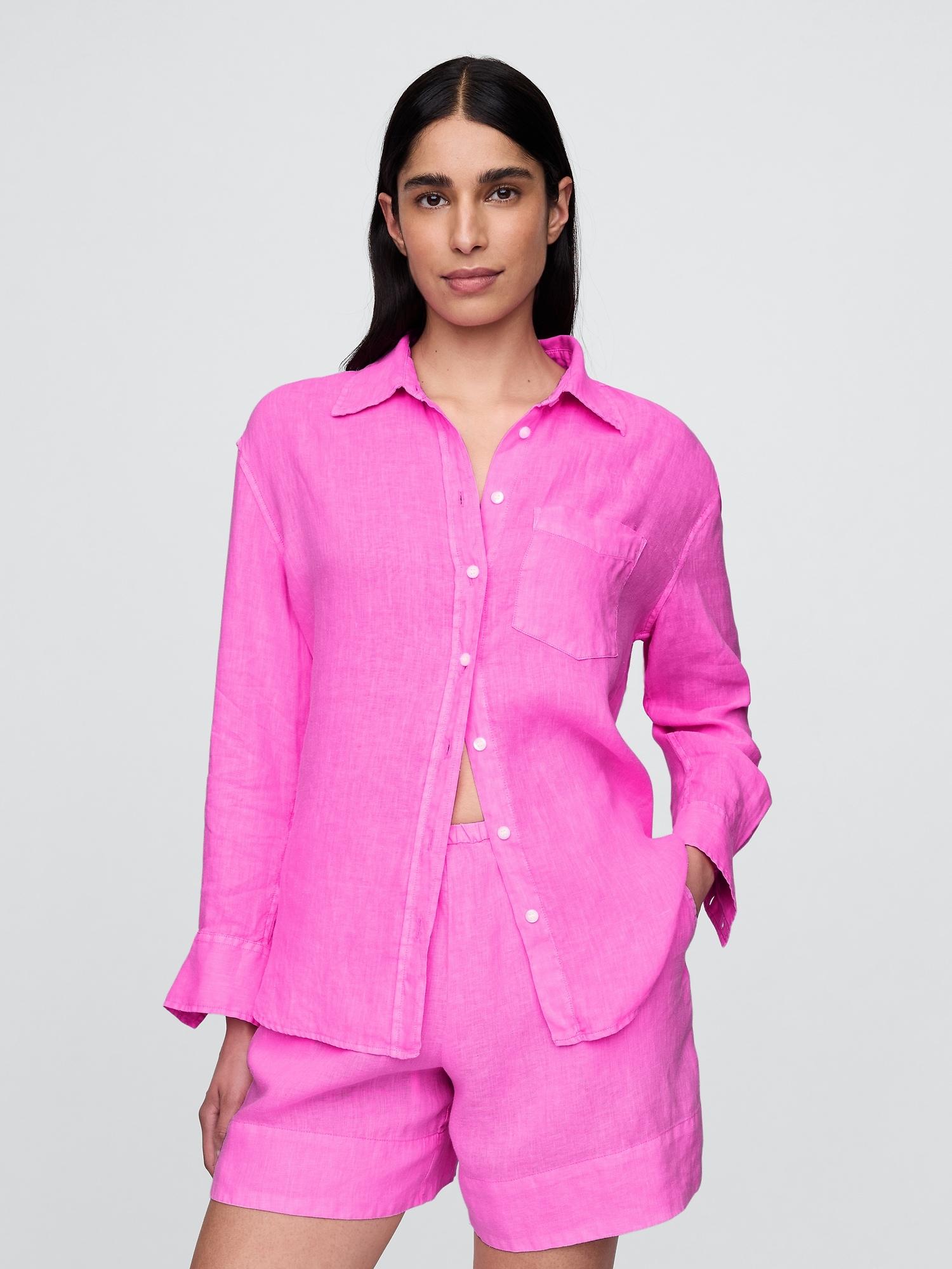 100% linen oversized shirt