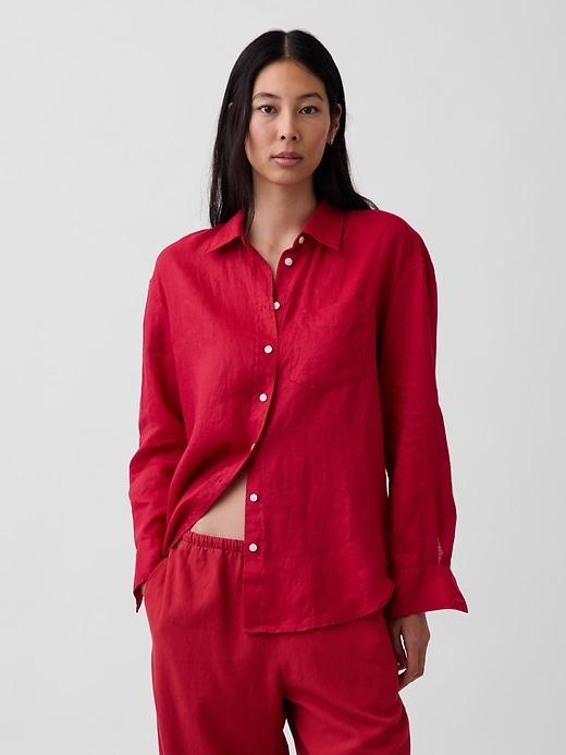 100% linen oversized shirt