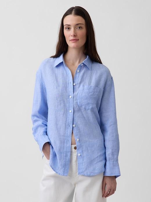 100% linen oversized shirt
