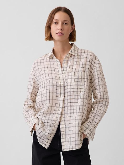 100% linen oversized shirt