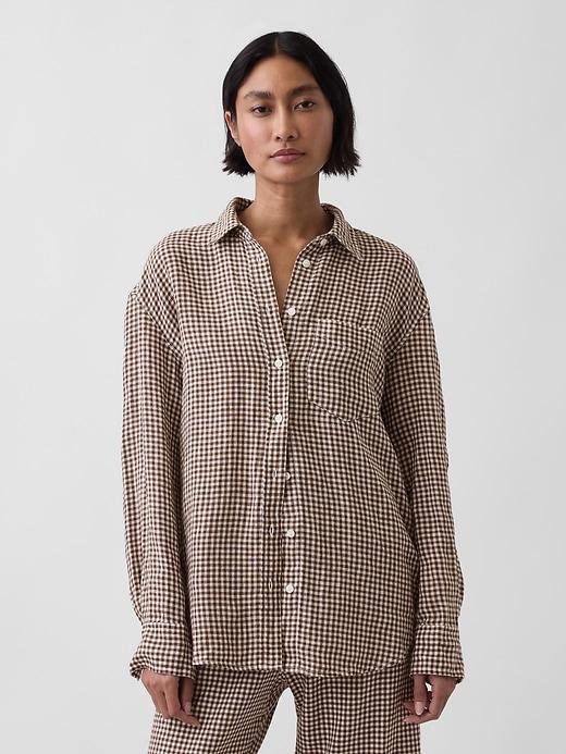 100% linen oversized shirt