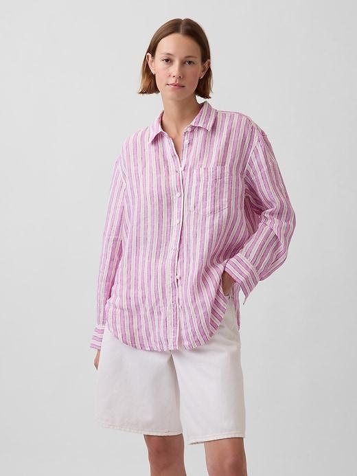 100% linen oversized shirt