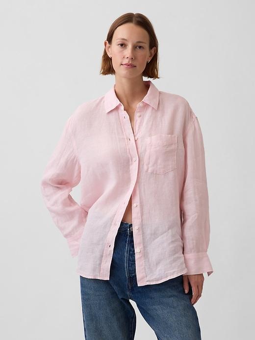 100% linen oversized shirt