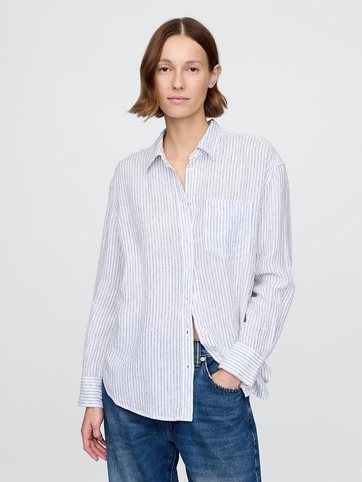100% linen oversized shirt