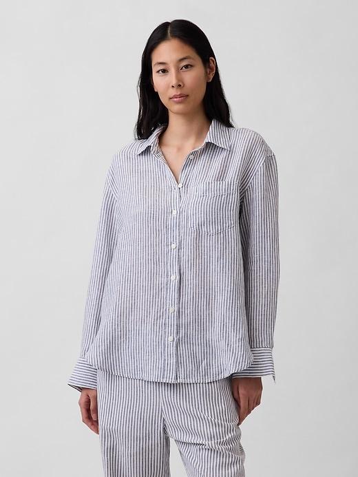 100% linen oversized shirt