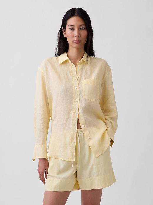 100% linen oversized shirt