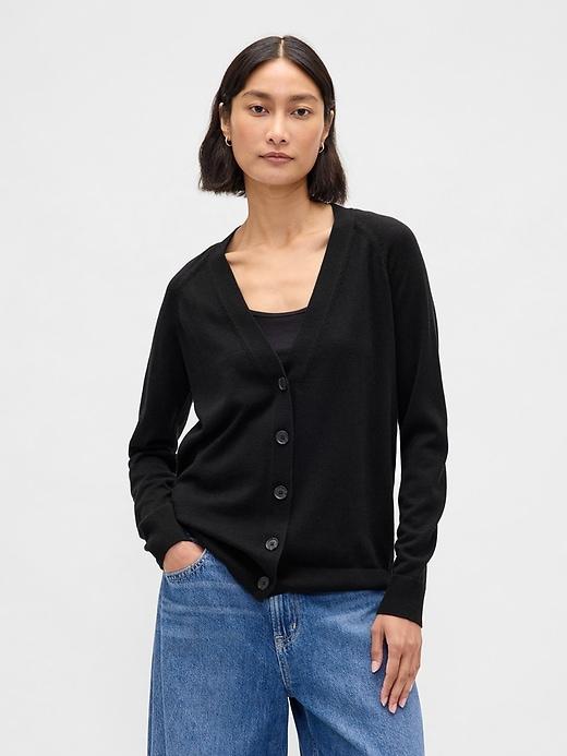 100% merino wool boyfriend cardigan