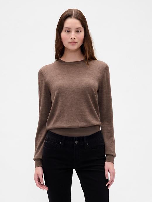 100% merino wool crewneck sweater