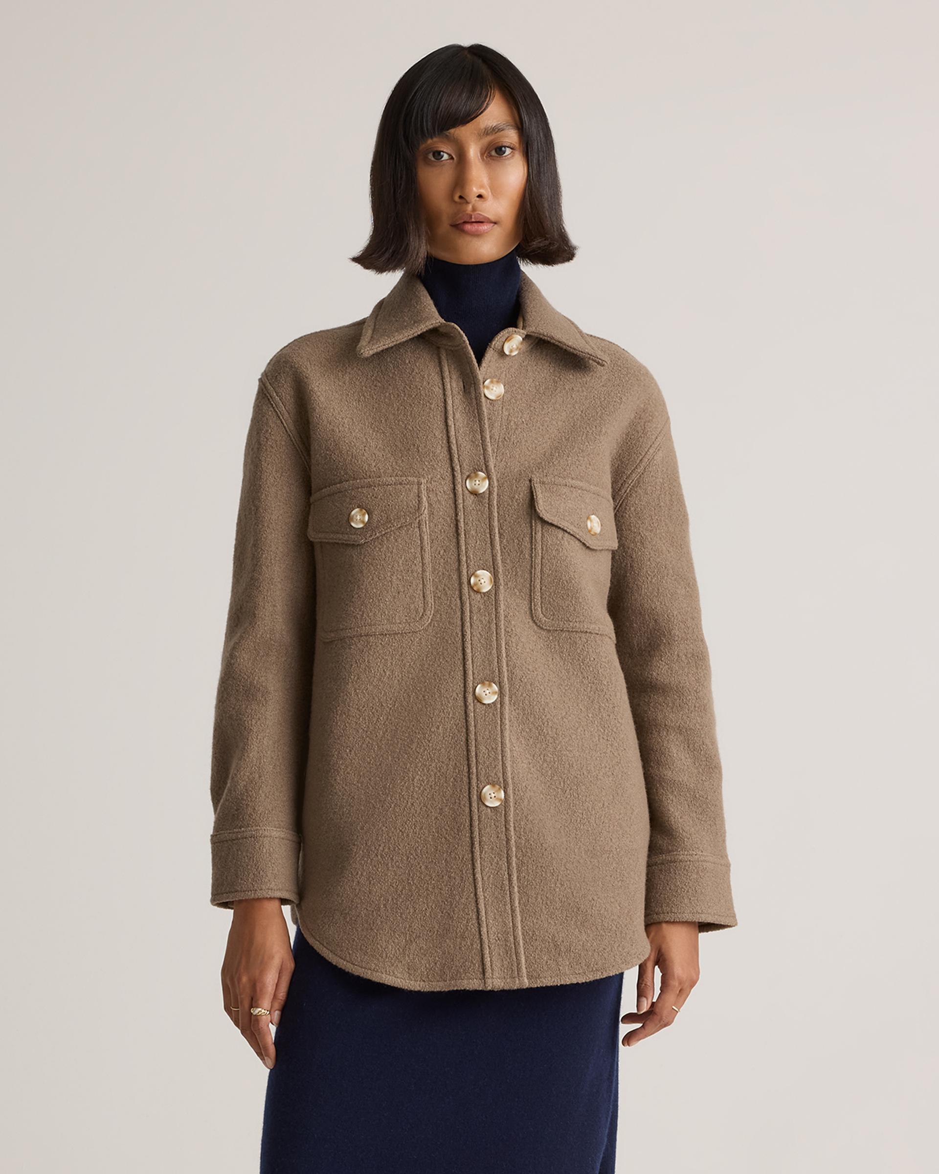 100% merino wool shirt jacket