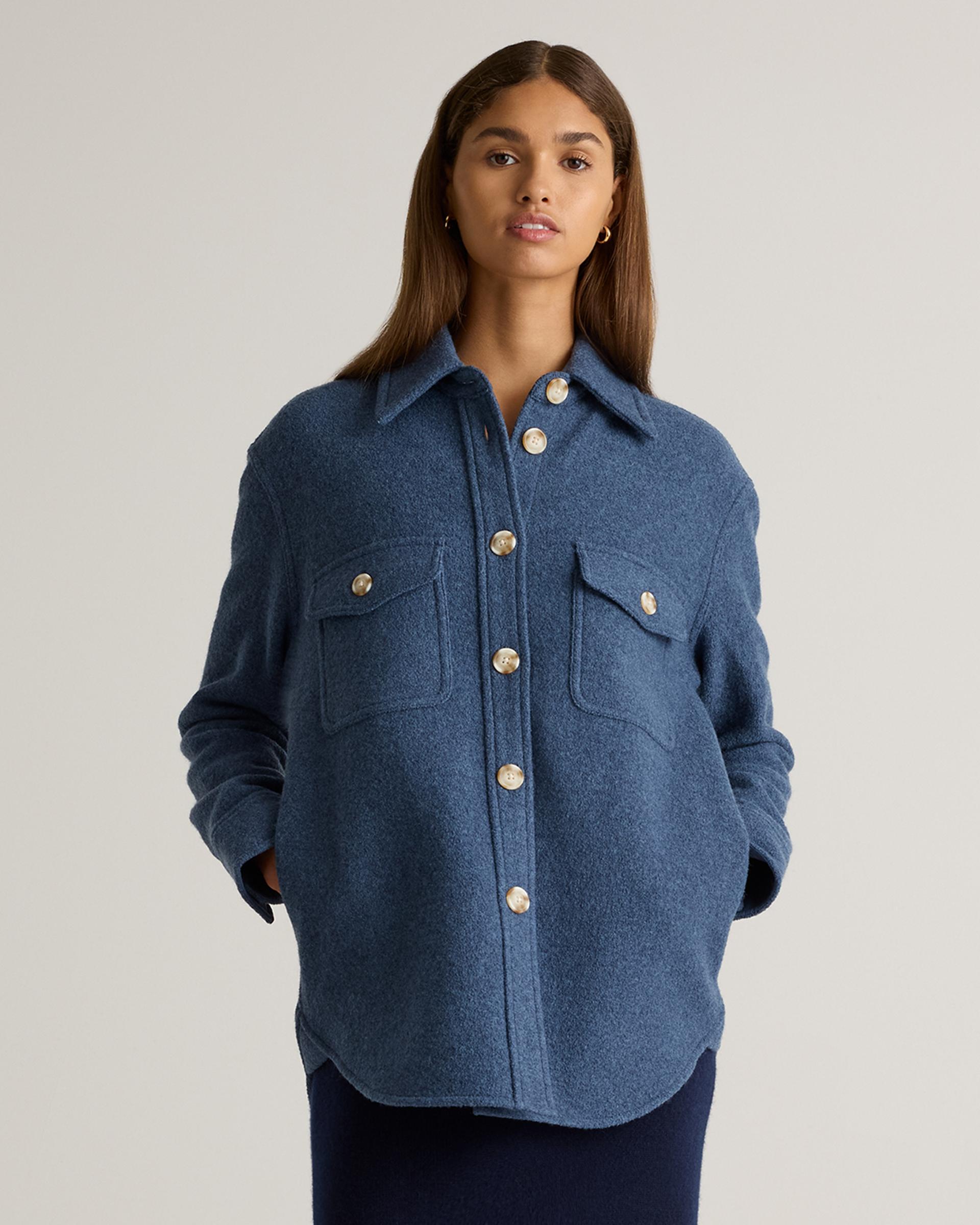 100% merino wool shirt jacket