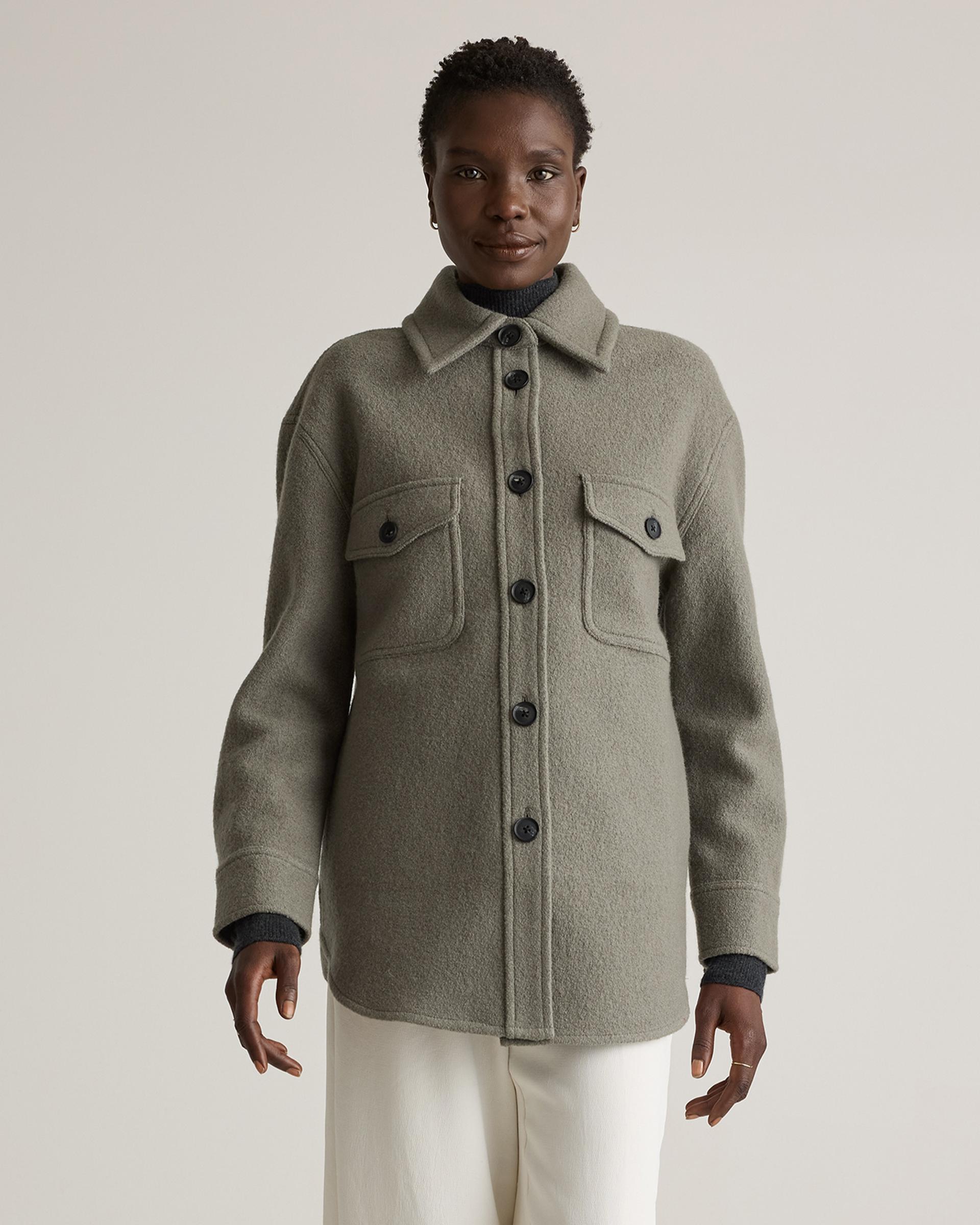 100% merino wool shirt jacket