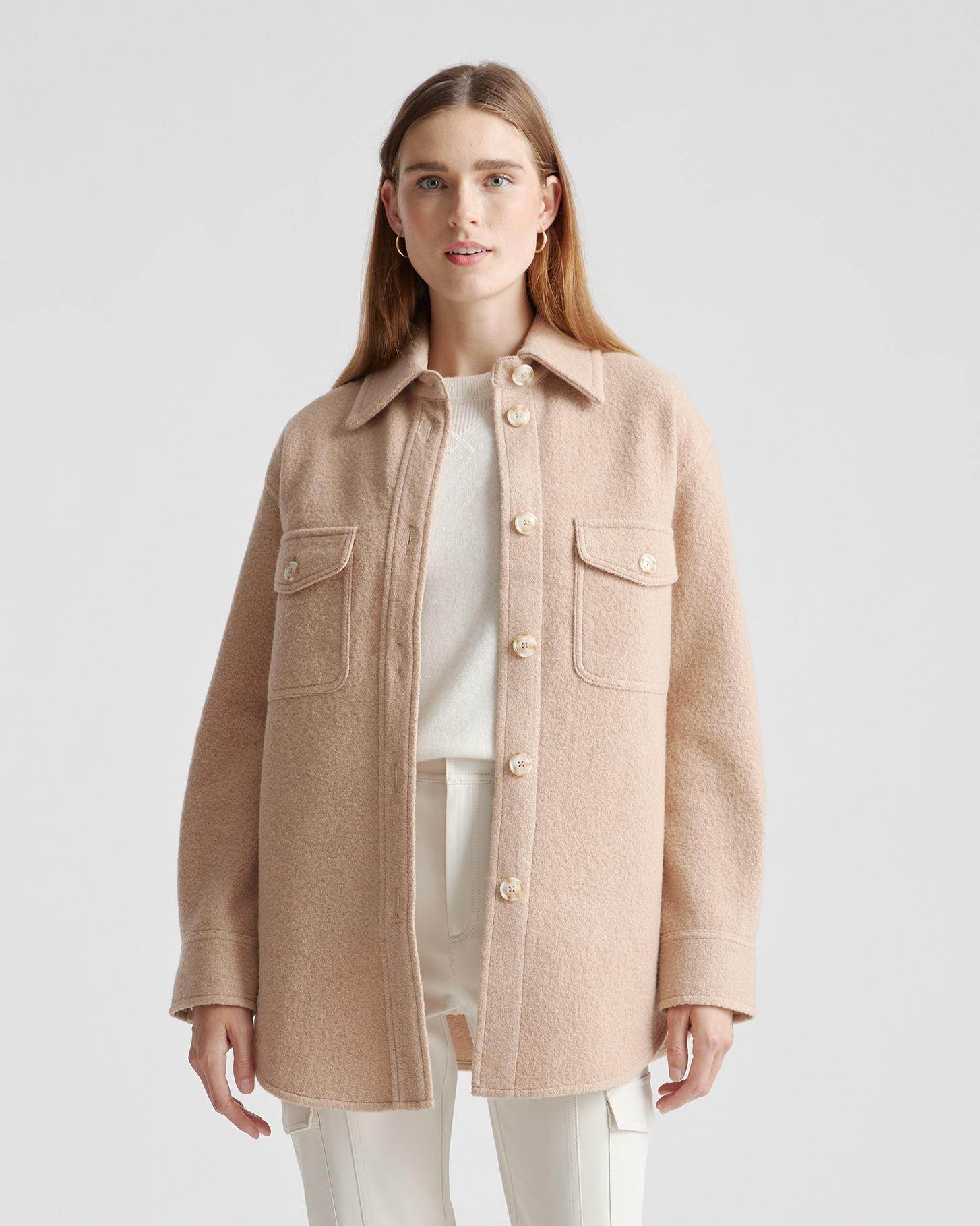 100% merino wool shirt jacket