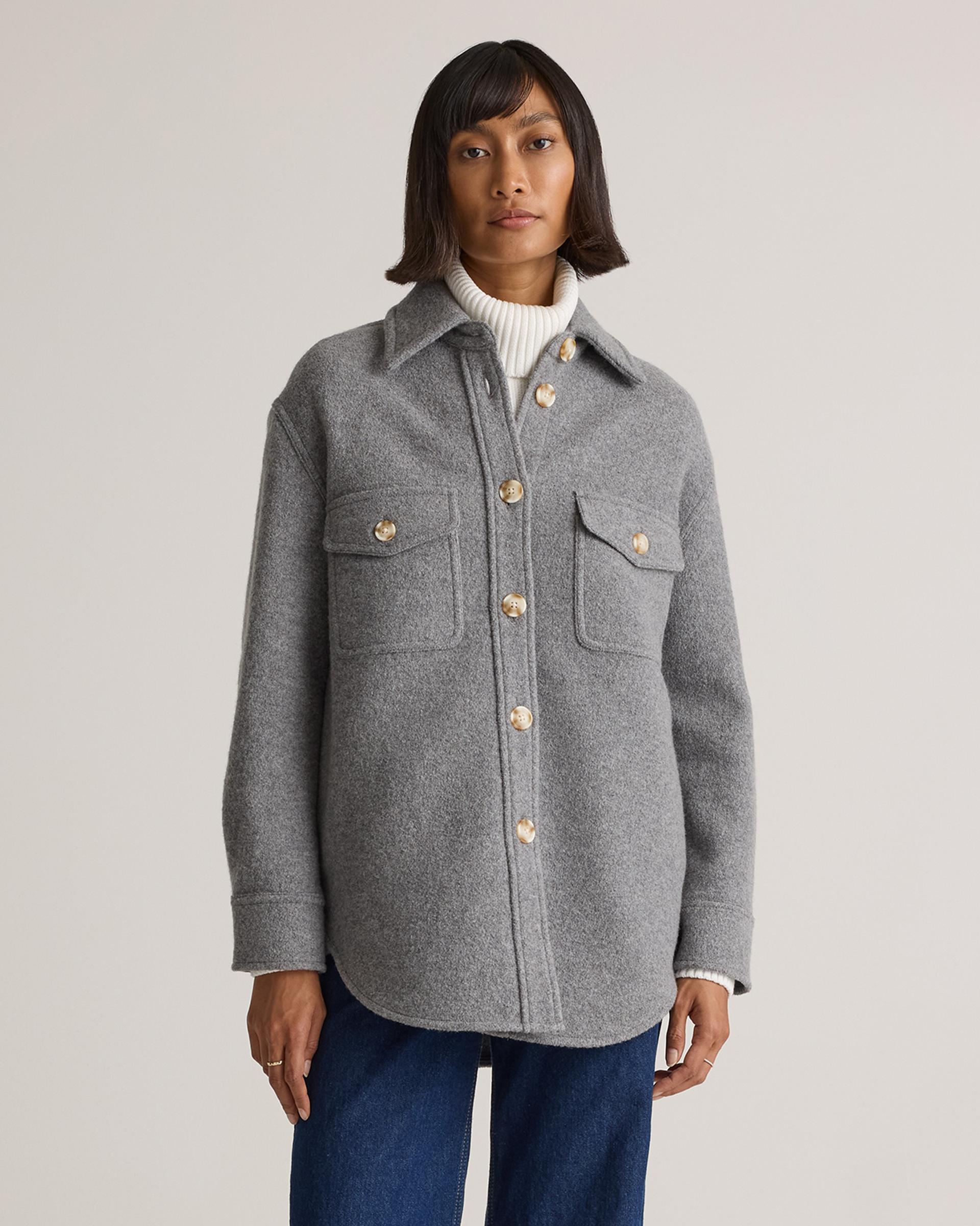 100% merino wool shirt jacket