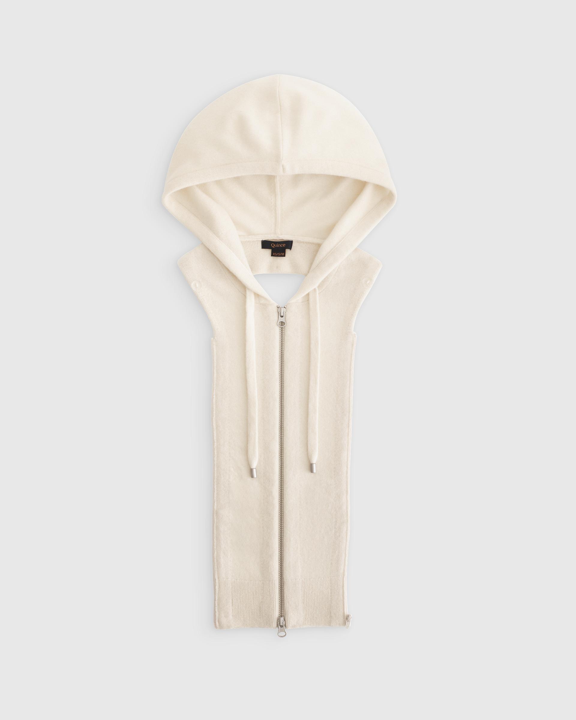 100% mongolian cashmere hoodie blazer insert