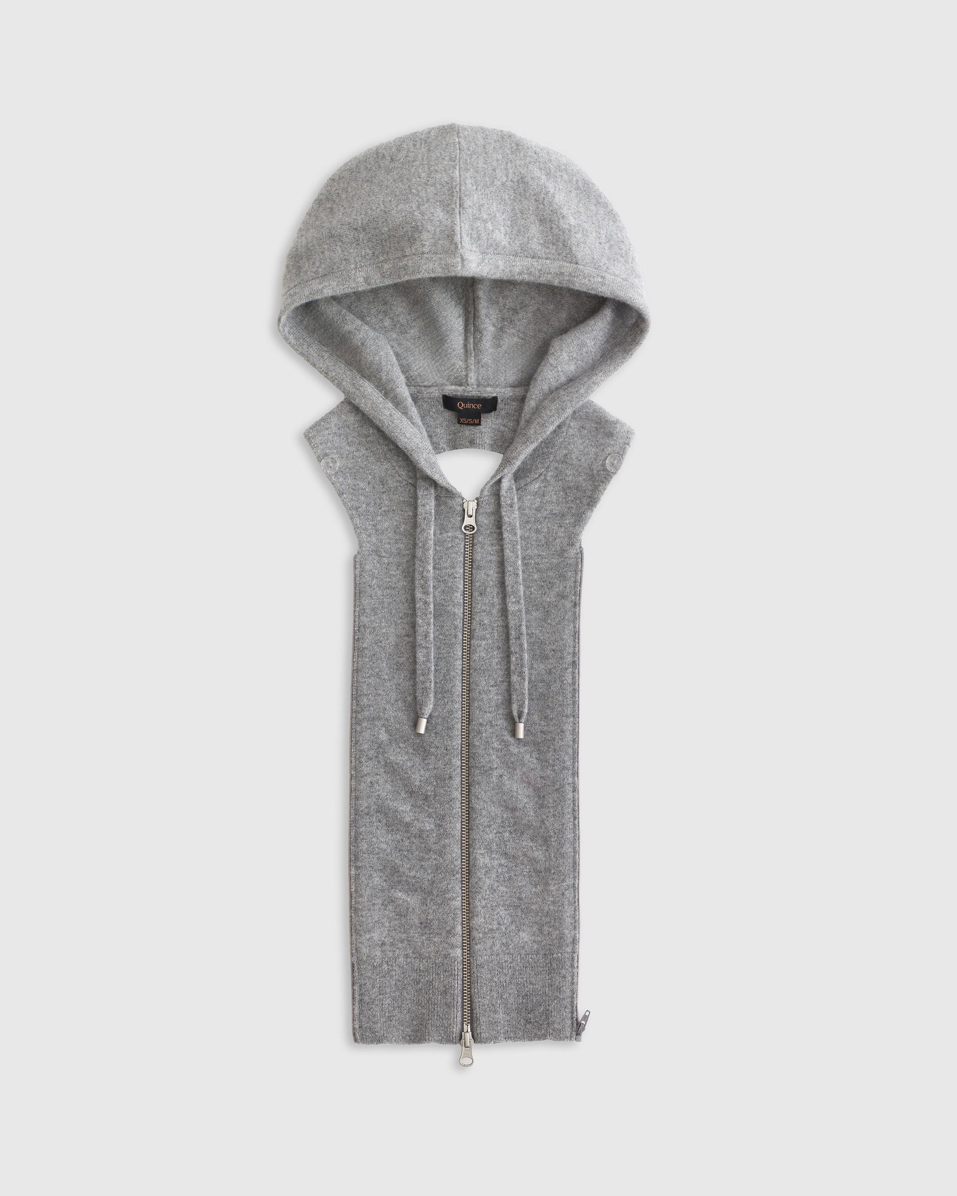 100% mongolian cashmere hoodie blazer insert