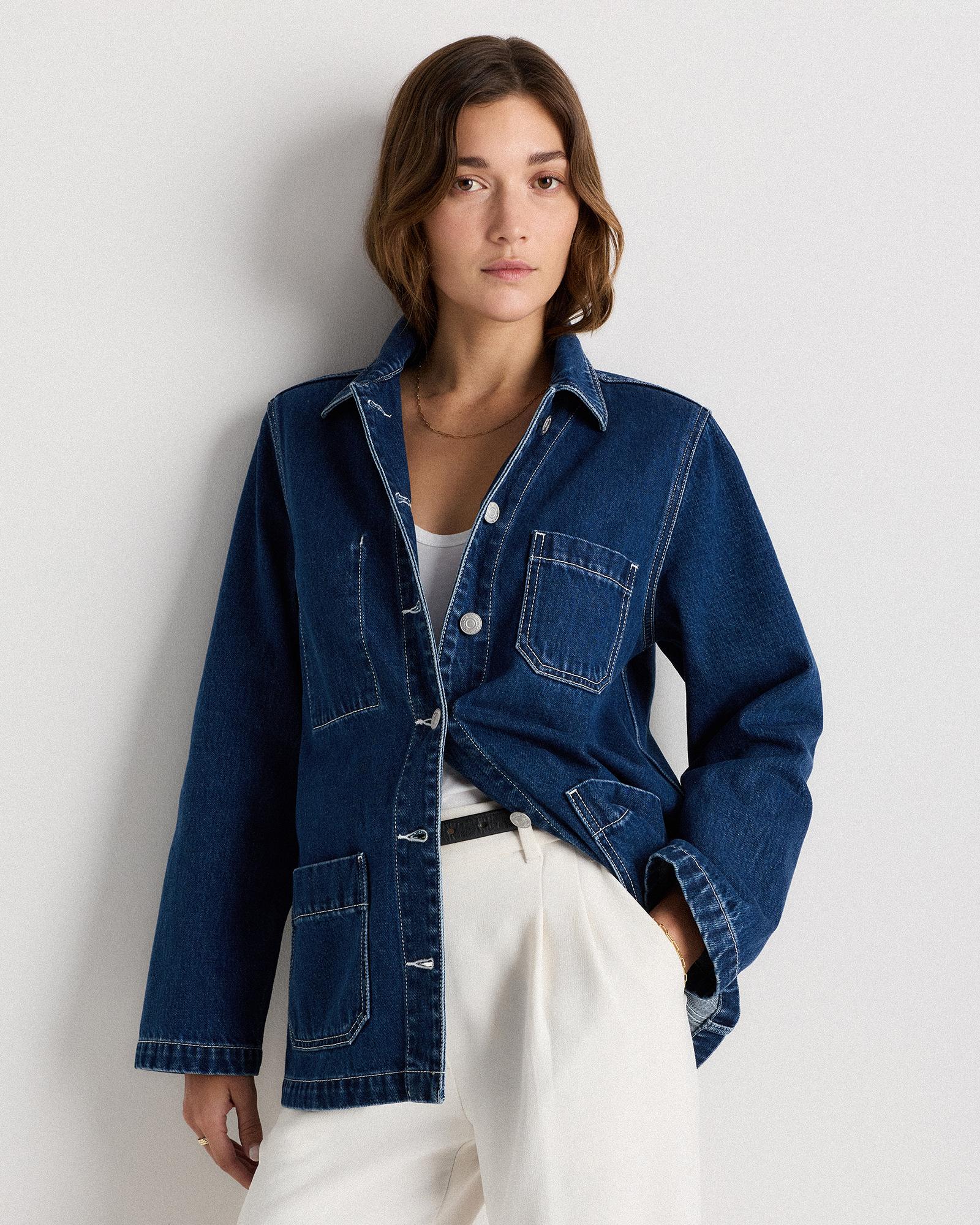 100% organic cotton denim chore jacket
