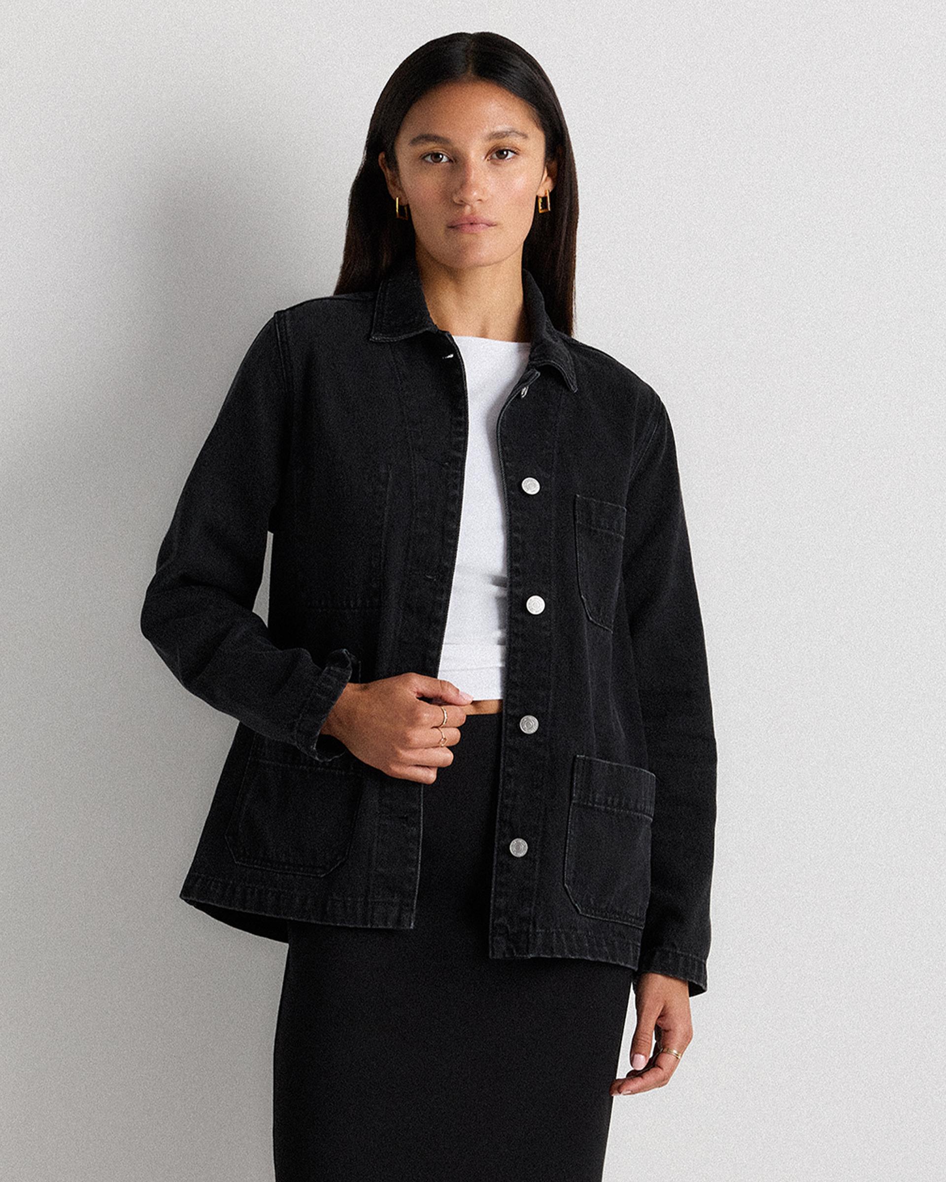 100% organic cotton denim chore jacket