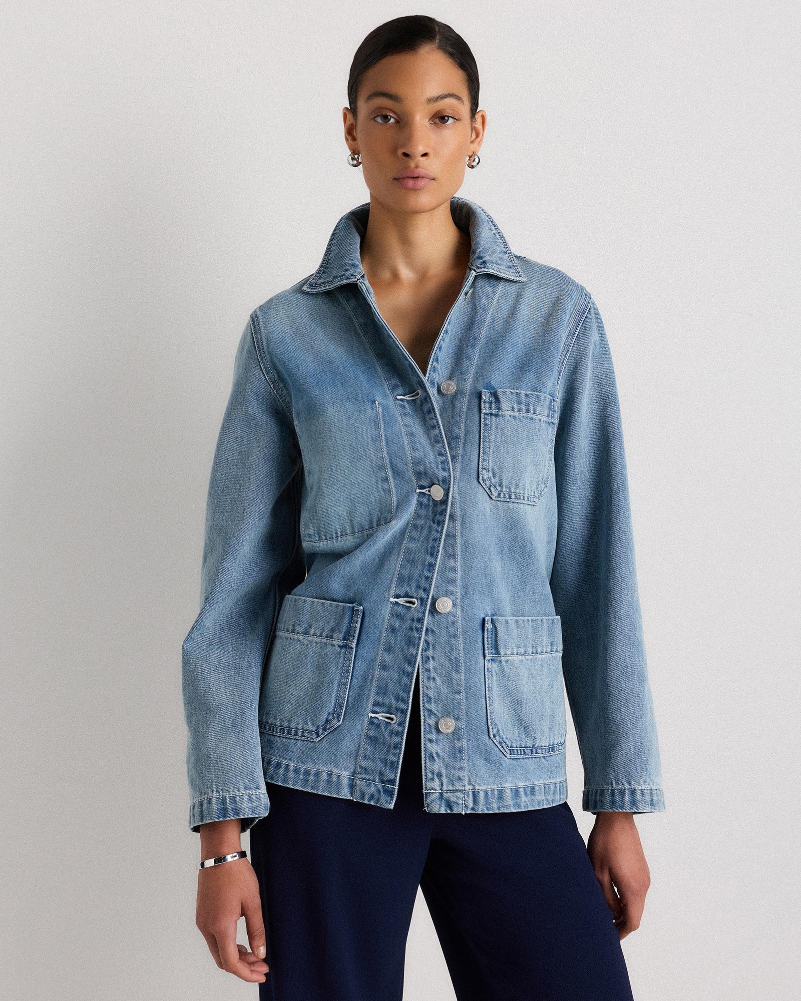 100% organic cotton denim chore jacket