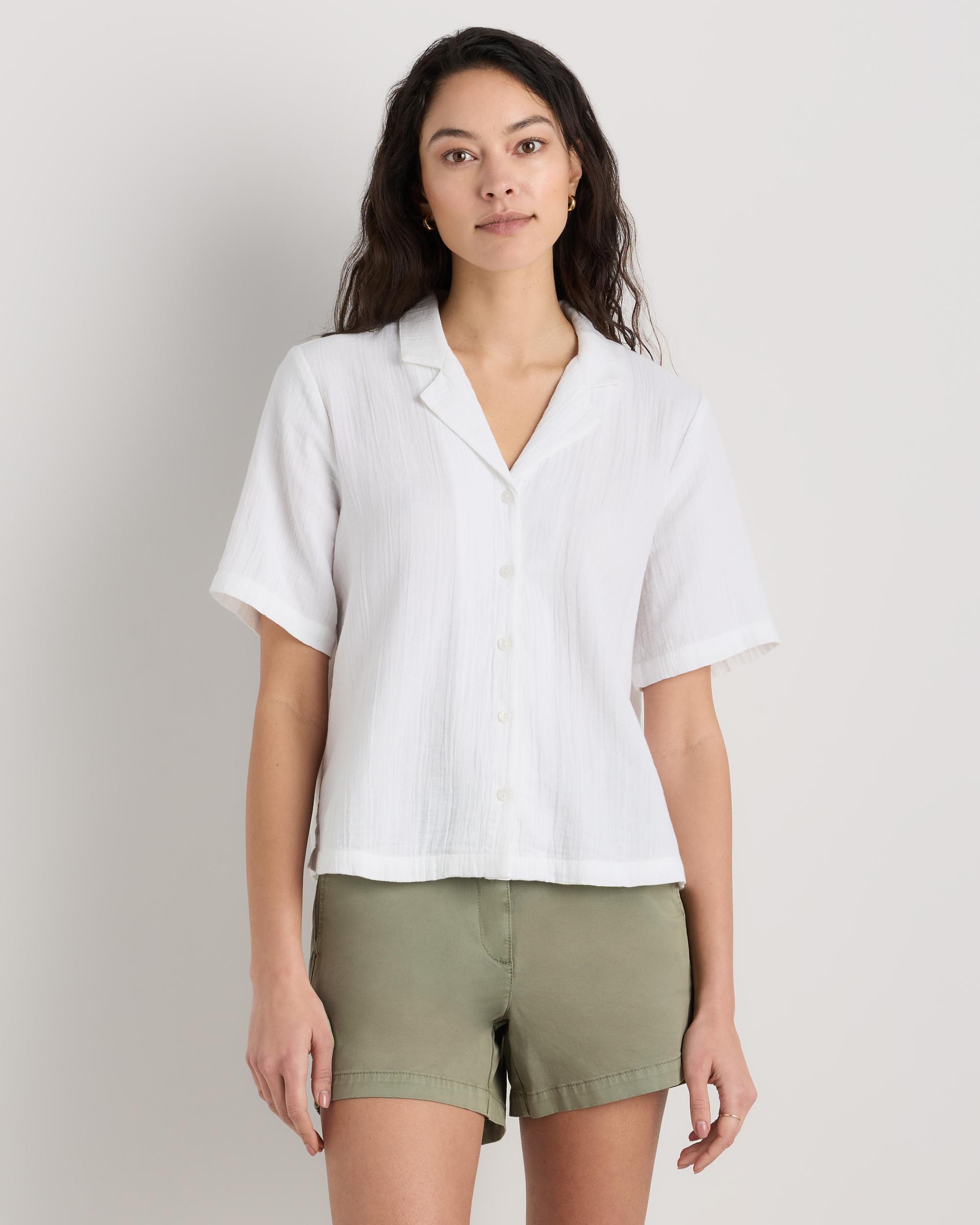 100% organic cotton gauze short sleeve shirt