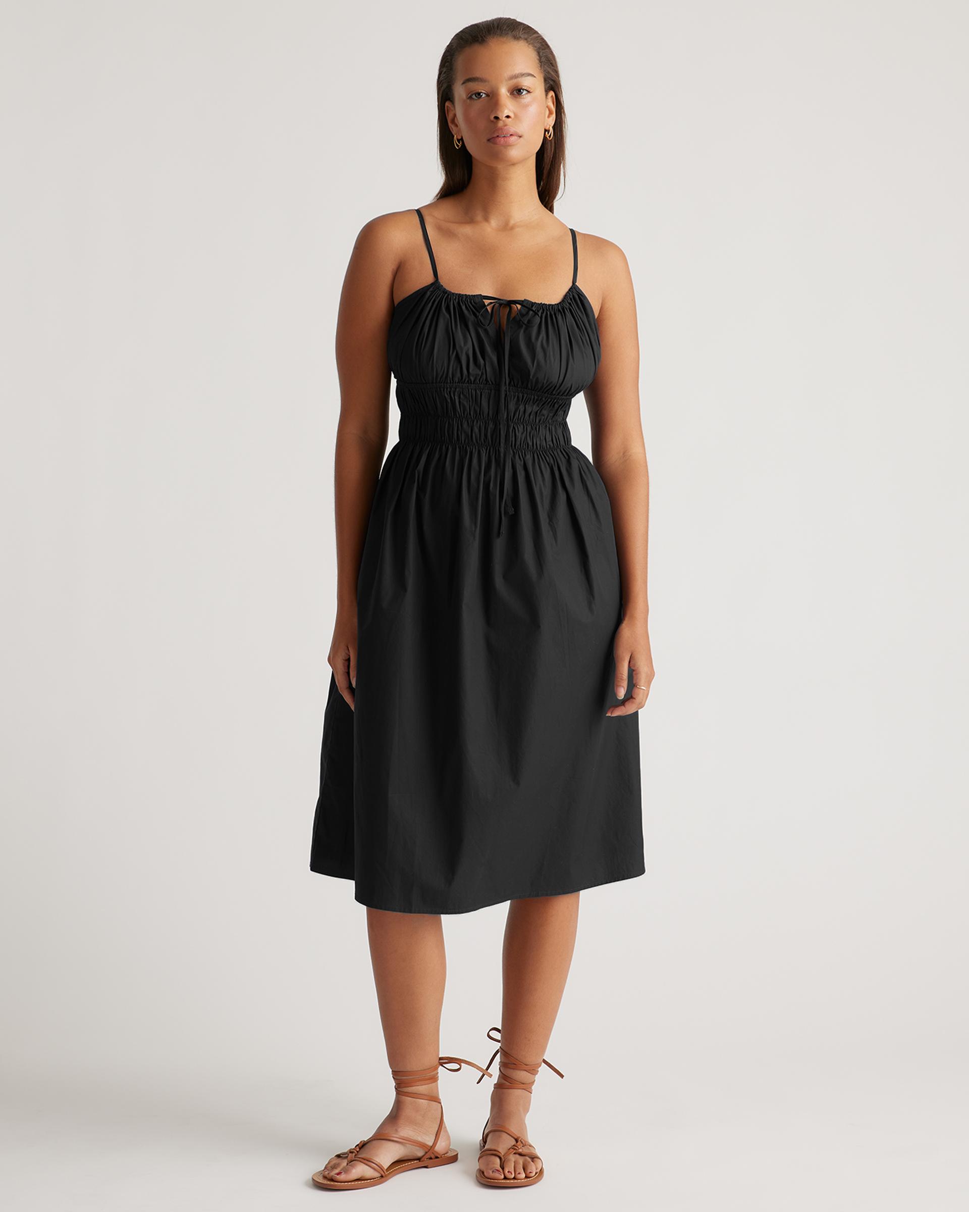 100% organic cotton keyhole midi dress