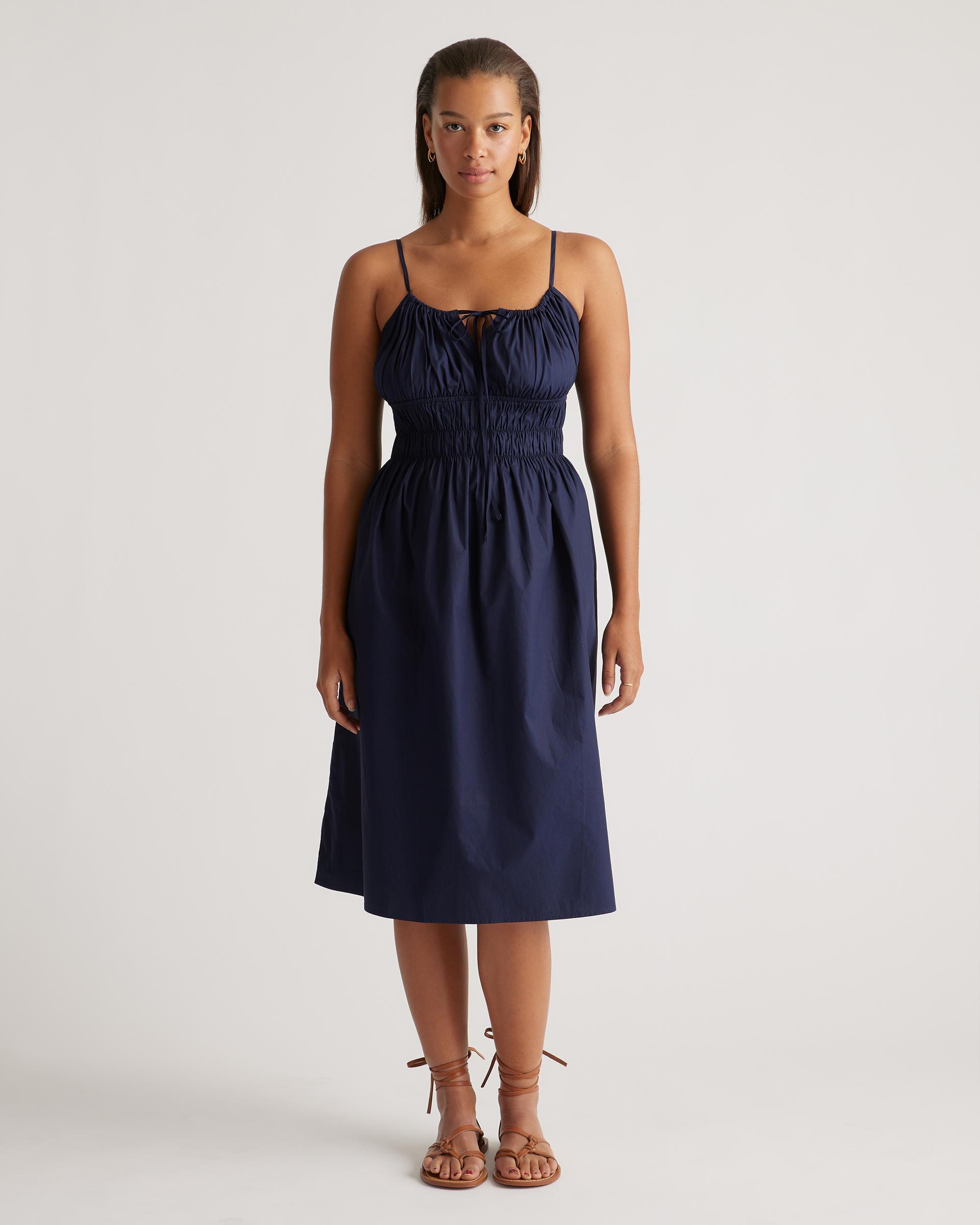 100% organic cotton keyhole midi dress